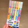 Plumón Resaltador de Color en Capas con Doble Punta, Alto Valor Estético, Marcador Estilo Coreano para Agenda Estudiantil, Pluma de Colores para Marcado en Aula, Transfronterizo