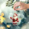 Decoración colgante de árbol de Navidad plano de acrílico transfronteriza, adornos colgantes de Papá Noel para el hogar y el coche