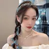 Diadema Floral de Cinta de Verano 2026 Nuevo Estilo Trenzado para Mujer, Coleta Integrada y Diadema de Cinta Bufanda Accesorio para el Cabello