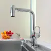 Torneira de Cozinha Extensível Giratória à Prova de Salpicos para Água Quente e Fria para Pia, Bacia para Lavar Vegetais, Torneira de Pia de Lavanderia de Varanda