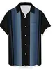 2024 Cruzamento de Fronteiras Masculino Quente Nova Camisa de Manga Curta Série Férias no Havaí Estampada em 3D Casual Top Masculino