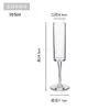 Taça de Champanhe Acrílica Criativa Alta Copo PC Doméstico Plástico Preto Copo de Coquetel Transparente Resistente a Quedas Copo de Bar