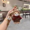 Conjunto de Suéter Desenho Animado Coreano Pingente Chaveiro Urso Pingente de Bolsa Urso Mocha Pingente de Pelúcia Chaveiro