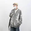 Cárdigan jacquard abstracto estilo retro 2026, unisex, corte holgado, extragrande, tejido suave y cómodo, suéter casual