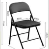 Silla plegable moderna de metal y hierro para uso casual, oficina en casa, entrenamiento, con respaldo, silla para computadora