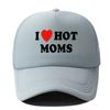 Gorra de malla con estampado I HOT MOMS transfronteriza, gorra de conductor de camión, gorra de béisbol transpirable, gorra con visera a prueba de sol