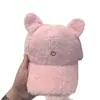 Gorra de Béisbol de Felpa de Cordero Cálida y Linda con Orejas de Conejo para Otoño e Invierno