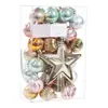 Navidad Transfronteriza Bolas de Navidad 36 Piezas Decoraciones Galvanizadas Estrella de Copa para Árbol de Navidad Colgante Fondo Festivo
