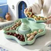 Produtos Culturais e Criativos da Cidade Proibida Bandeja de Chá Compartimentada Estilo Chinês para Frutas Secas com Incensário para Sala de Estar Armazenamento de Lanches Domésticos Conjunto de Caixa de Presente