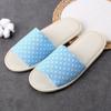 Pantuflas Desechables de Lunares de Verano para Habitaciones de Hotel y Bed & Breakfast Pantuflas Desechables de Lino con Suelas Gruesas Antideslizantes