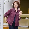 Ropa de otoño para madre chaqueta con solapa tendencia de moda retro elegante ropa para mujeres de mediana edad chaqueta holgada adelgazante top mujeres