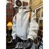 Sudadera con media cremallera para hombre 2025 Nueva Diseño de cremallera de nicho Sudadera con capucha Chaqueta guapa americana Top moderno