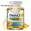 En stock comercio exterior red hot productos populares 120 cápsulas blandas de aceite de pescado de aguas profundas Fábrica de aceite de pescado puede pegar marca OE M