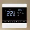 Termostato de aire acondicionado nuevo con pantalla táctil, pantalla multifunción, interruptor de tres velocidades, adecuado para calentadores de agua, fancoils y sistemas de calefacción por suelo radiante