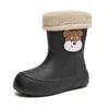 Botas de Lluvia de Moda Transfronterizas para Mujer, Suelas Suaves, Cómodas y Lindas, Zapatos de Agua Versátiles para Usar al Aire Libre, Zapatos Antideslizantes para Cocina, Zapatos Impermeables para Lavar el Coche