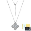 Popular Transfronterizo Plata de Ley S925 Moissanita Colgante Collar Clásico para Mujer Listo para Usar Cadena para Clavícula de Mujer Joyería para Transmisión en Vivo de Exportación