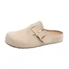 Mules cerrados estilo Birkenstock de suela gruesa para mujer, nuevo modelo de otoño 2026, zapatos Birkenstock sin cordones de suela blanda para mujeres embarazadas