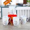 Copo de Cerâmica da Paz Caixa de Presente Caneca Criativa Logotipo Estampado Copo de Cerâmica para Casal Xícara de Café Presente Copo Publicitário