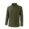 Sudadera de cuello alto con media cremallera para hombre, otoño e invierno 2026, top de manga larga de color liso, chaqueta de forro polar cómoda y cálida