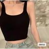 Estilo Transfronterizo Verano Nuevo Color Sólido Camisola sin Tirantes Ajustada para Mujer con Sostén de Punto con Varilla para una Espalda Hermosa