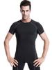 Ropa de Running Pro Fitness Ajustada para Hombre Camiseta de Manga Corta Elástica de Secado Rápido Ropa 1018 de Secado Rápido Transpirable Ropa para Quemar Grasa