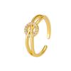 Anillo Elegante para Mujer Anillo de Lujo con Diamantes Completos Diseño Nicho de Alta Gama Redondo Cruz Todo Combinable Anillo para Dedo