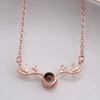 Collar con colgante de amor, proyección de te amo, joyería, trémolo de mano rápida, directo de fábrica, 100 idiomas