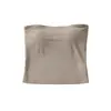 1653-26 Otoño Top básico sin mangas de un hombro ajustado estilo coreano, adecuado como camiseta interior o top sin mangas