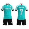 Jersey de fábrica fuente personalizado para partido de fútbol, entrenamiento, uniforme de equipo, impresión por sublimación, traje de fútbol de secado rápido personalizado