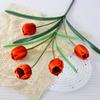 Flor artificial de alta qualidade, galho alto, 5 cabeças, invólucro, tulipa, proteção ambiental, flores de casamento sem odor, enfeites para casa, flores estouradas