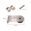 Accesorios de herrajes para polea colgante de puerta corrediza de vidrio para baño, modelo antiguo, rueda colgante para riel de baño, polea para puerta corrediza de empujar y tirar