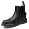 Botas Martin de couro macio estilo britânico outono 2022 Botas curtas de moda de cano alto para casal Bico redondo Botas de tamanho grande para motocicleta
