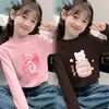 Camiseta Térmica Base para Niña, Nueva Camiseta de Manga Larga para Niños de Otoño e Invierno, Elegante Camiseta Interior Base para Bebé con Cuello Semi-Alto