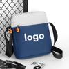 Nova bolsa mensageiro de cor contrastante para viagem de meia-idade e idosos, pequena bolsa de armazenamento doméstico, venderá presentes, logotipo para impressão de negócios