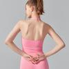 Sexy Chaleco Deportivo sin Tirantes para Mujer Cinturón Almohadilla para el Pecho Temperamento Antideslizante Hombro Chaleco de Yoga Verano Chaleco de Fitness para Exterior