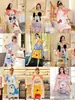 Pijamas de Sudeste Asiático Verano Sueltos Talla Grande Dulce Manga Corta Longitud Media Niña Suelta Manga Corta Bata de Noche para Comercio Exterior