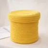 Cesta de Armazenamento de Corda de Algodão à Prova de Poeira com Tampa Atacado Cesta de Armazenamento de Detritos de Mesa Balde de Armazenamento Redondo Armazenamento de Chaves Carteira