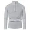 Suéter de punto con cuello alto y media cremallera para hombre Moda Otoño/Invierno 2026, Suéter de punto informal de manga larga para hombre