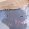 Adesivos Metálicos Fluido para Unhas Francesas 5D Embossados Tridimensionais Metal Líquido Francesa DIY Adesivos de Unha Modelo Sl