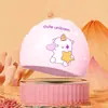 Gorro de Natación Impermeable de Silicona para Niños, Lindo y Profesional para Niños y Niñas, Gorro de Natación Cómodo y que no Aprieta, Gorro con Protección para los Oídos para Bebés con Cabello Largo
