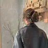 Importado de Corea 2025 Nuevo Modelo de Gama Alta Scrunchie Estampado de Leopardo Goma para el Cabello para Mujer, Accesorio para el Cabello, Cuerda para Recoger la Cola de Caballo