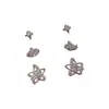 Pendientes de Estrella Brillante, Lujo Ligero y Diseño de Alta Gama, Juego de Tres Piezas de Pendientes, Llenos de Circonita, Pendientes Exquisitos y Versátiles