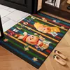 Felpudo de Bienvenida para el Hogar, Felpudo para Puerta de Entrada, Felpudo de Entrada con Tema de Estrellas, Felpudo Negro Resistente a la Suciedad, Alfombra de Lino Sintético, Felpudo Antideslizante