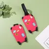 Etiqueta de Bagagem Desenho Animado Pvc Borracha Macia Etiqueta de Mala de Viagem Silicone Etiqueta de Bagagem 3D Etiqueta de Plástico Silicone