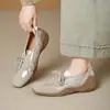 Suela suave, piel suave, mocasines casuales de bloques de color para mujer, Novedad Otoño 2026, zapatillas deportivas de un solo color, cómodas para los pies, zapatillas de entrenamiento alemanas