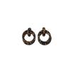 Pendientes geométricos de leopardo marrón con personalidad de estilo europeo y americano, diseño de nicho, exquisita moda de viento, joyería de oreja de Joker al por mayor