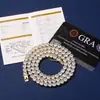 Cadena de Tenis de Moissanita de Cobre Transfronteriza 3-5 mm Pulsera Chapada en Cobre con Oro Real Collar de Moda Personalizado de Alta Calidad en Stock para Dropshipping