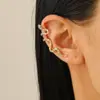 Personalidade Punk Retro Europeia e Americana Clipe de Orelha de Cobra Sem Furo Espírito do Zodíaco Cobra Cobra Pequena Clipe de Osso de Orelha Sem Furo na Orelha Brincos do Ano da Cobra