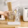 Caixa de Armazenamento de Hashis Cozinha Estilo Leve de Luxo Porta-Hashis Doméstico Porta-Armazenamento de Hashis e Colher Drenagem de Água Anti-mofo Gaiola para Hashis