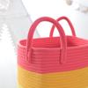 Corda de Algodão Cesto de Armazenamento para Roupas Sujas Trama Arco-Íris Cesto de Armazenamento para Diversos Brinquedos Balde Grande de Armazenamento Doméstico Multifuncional